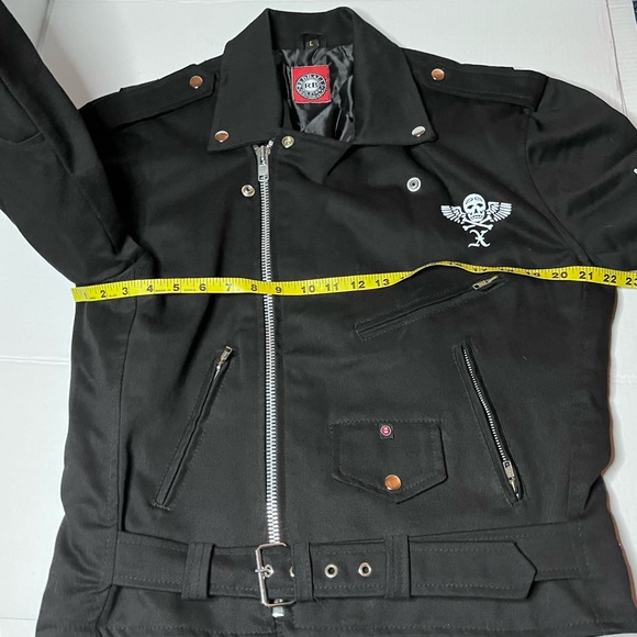 Red Balls On Fire Los Angeles Skull Jacket - Picture 9 of 12